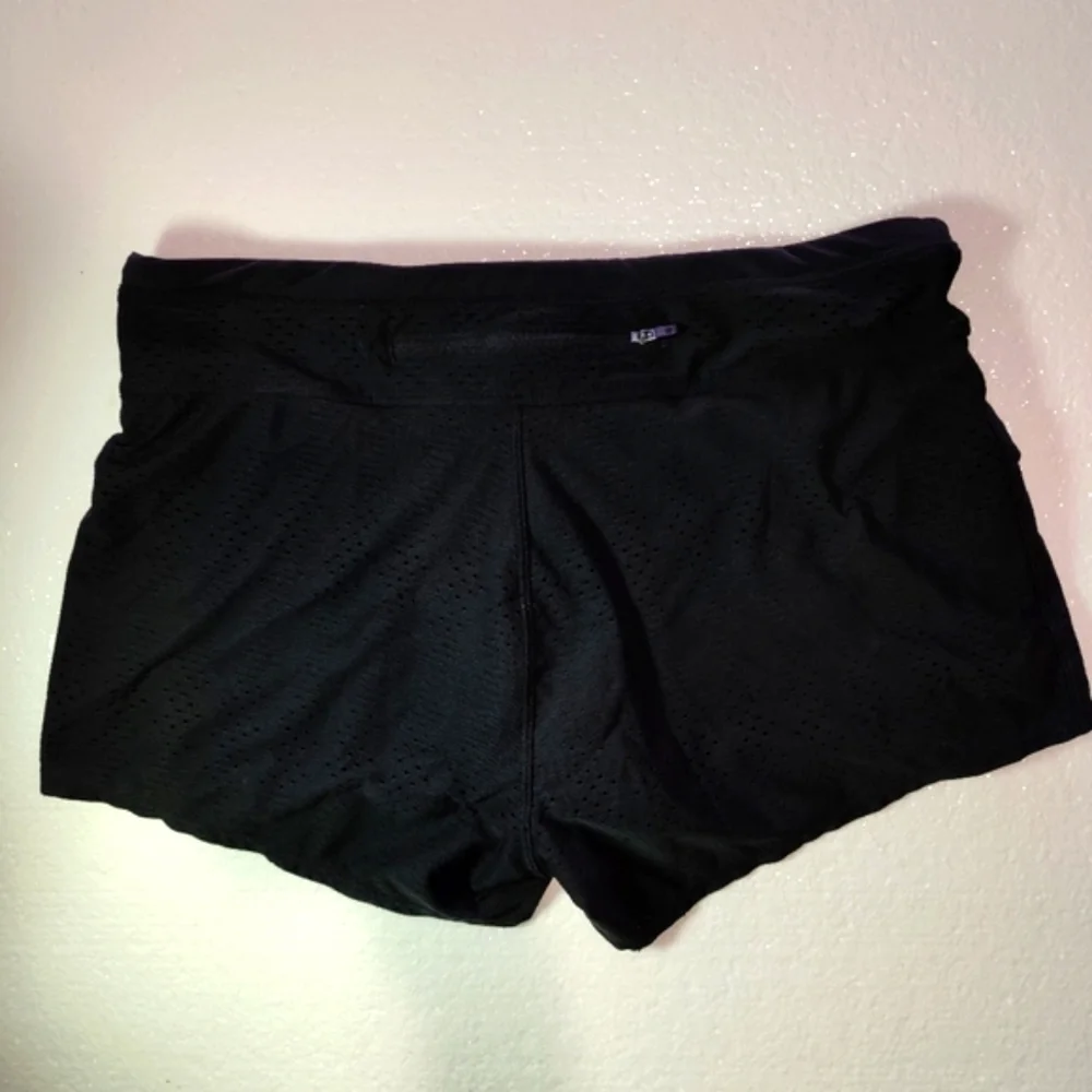 Athleta Prism 2-in-1 Built in Shorts Pull On Mesh black Womens Size M - Picture 2 of 9
